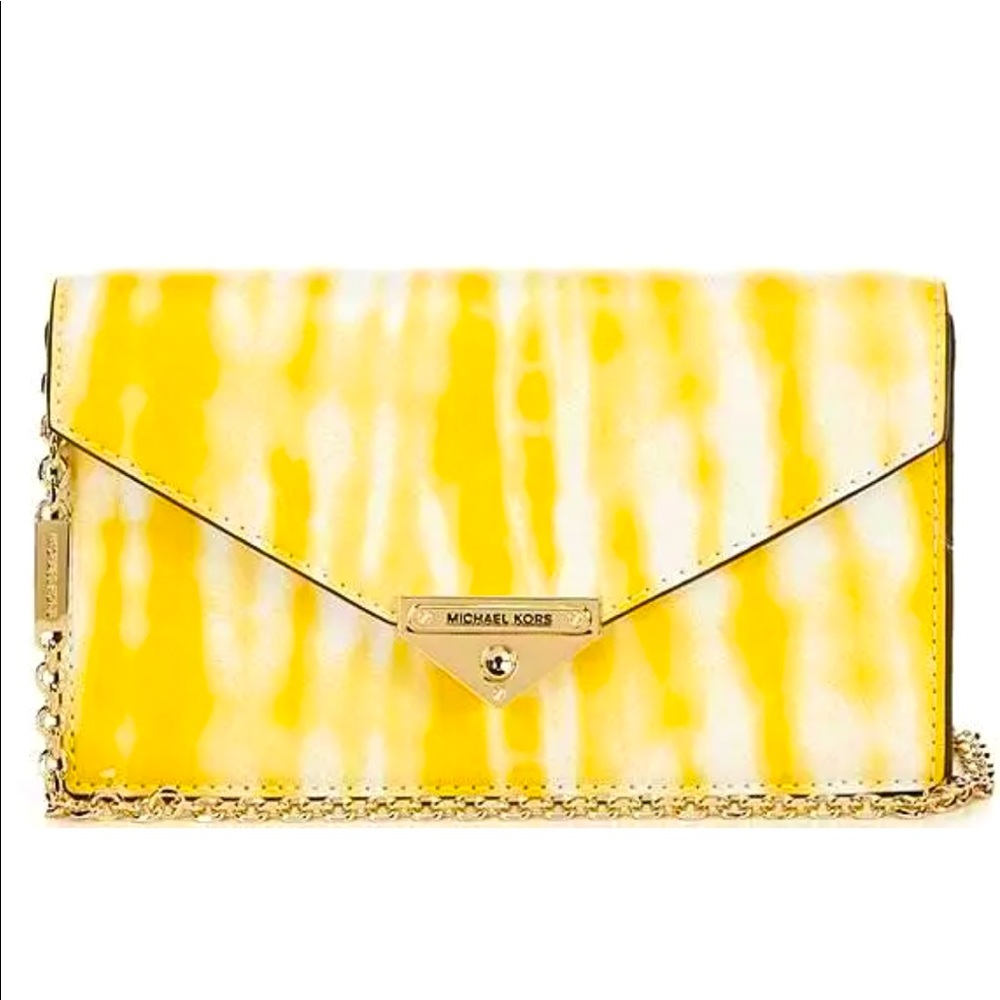 Michael Kors Grace Envelope Clutch in Buttercup (Medium)  NWT